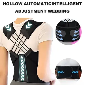 Back Brace Posture Corrector Shoulder Straightener for Women and Men, Adjustable Full Back Support Upper and Lower Waist Belt