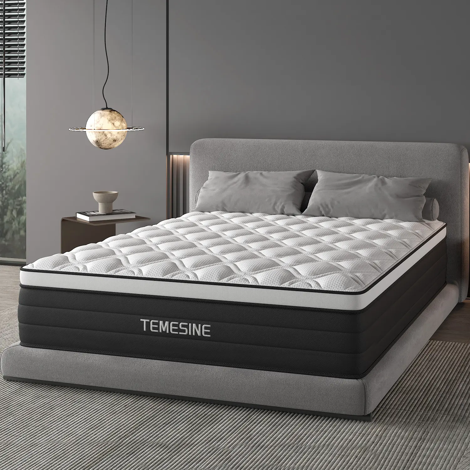 12/14 Inch Twin Full Queen King Mattress Memory Foam And Spring Hybrid Mattress Medium Firmness, Lumbar Support  For Home Rooms Hotels, Boxed Mother's Day Gift Furniture Ergonomic mattress Interior Modern luxurious comfort