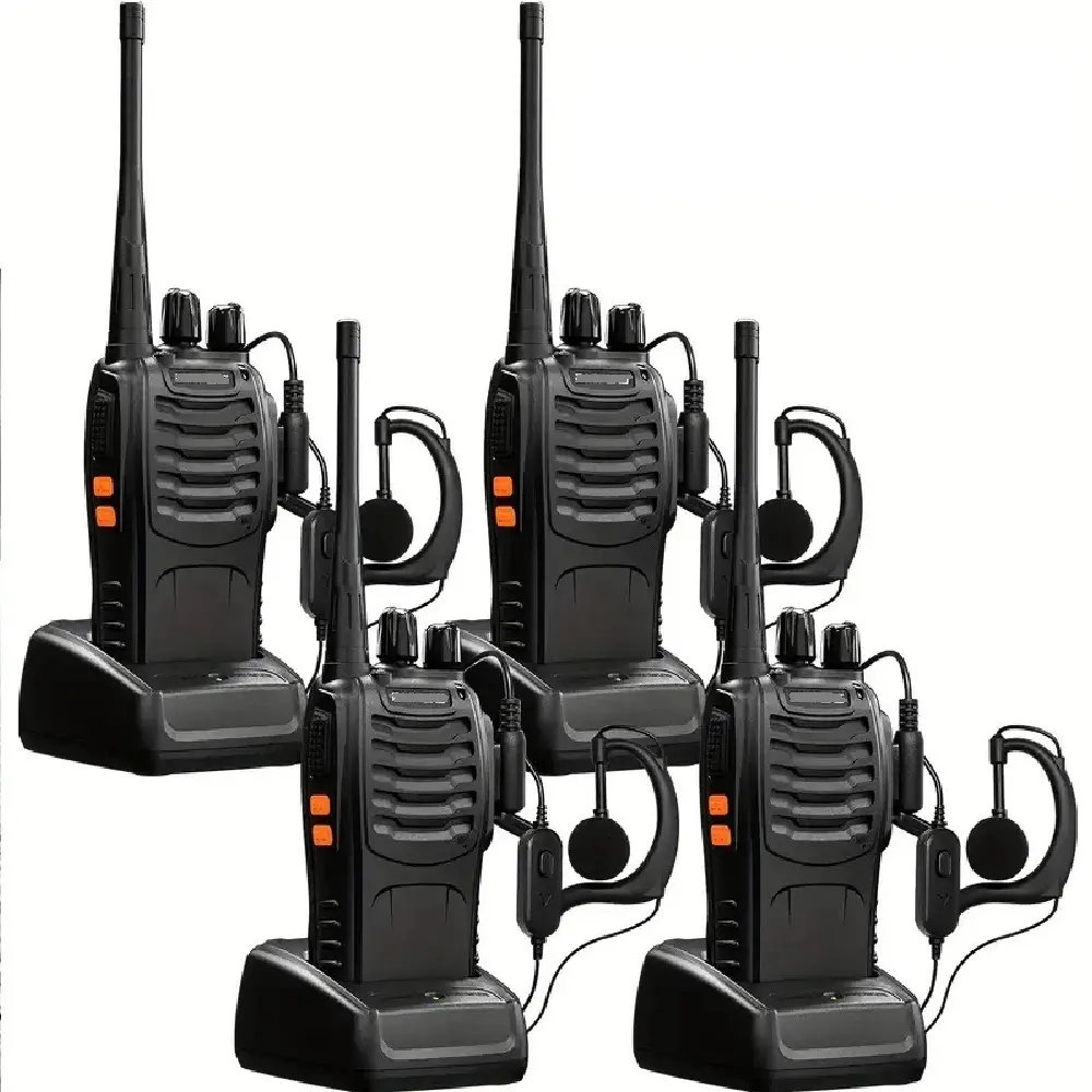 Two Way Radios Long Range Walkie Talkies for Adults with Headphones Handheld 2 Way Radio Rechargeable with Flashlight Li-ion Battery and Charger Audio