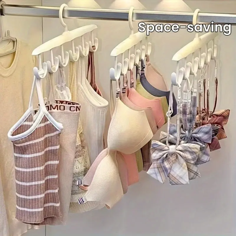 Multi functional rotating clothes hanger, Multifunctional clothes hanger, Scarf Hanger, suitable for ties, scarves, belts, and bags - a space saving wardrobe organizer, Durable Plastic Hangers