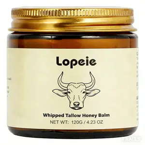 Lopeie Whipped Grass-Fed Beef Tallow Honey Balm (4 oz)