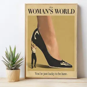 Retro Vintage Woman's World Wall Art Print Poster, Feminit Poster, Aesthetic Decor