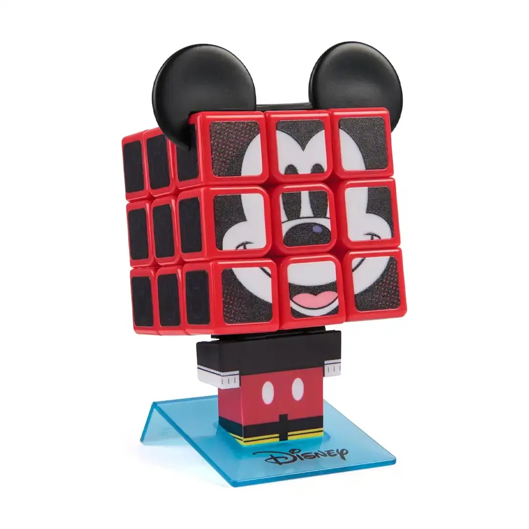 Rubik's Disney 3x3 Character Cube - Plastic Body, Base, Ears, Head Attachment Plate Collectible Puzzle to Figure for Enthusiasts, Enables Face Reveal & Build Figure (Toys & Hobbies, Games & Puzzles, Magic Cubes), Mickey Face Reveal