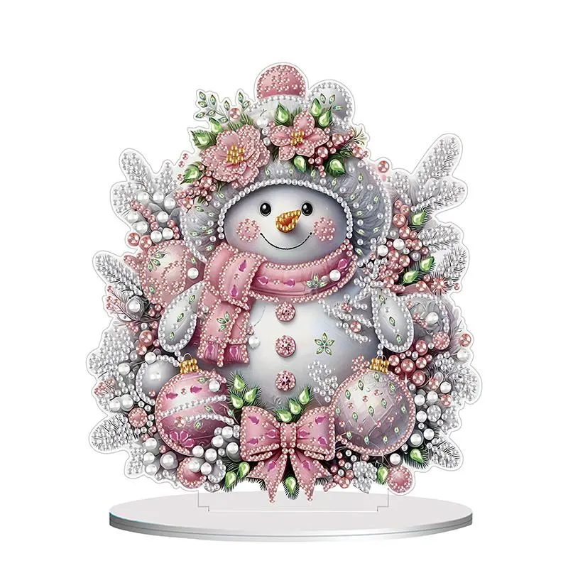 Snowman Pattern DIY Diamond Arts Colorful Painting Handicraft Kit without Frame, DIY 5D Diamond Arts Colorful Painting Kit, Wall Art Decor for Home Bedroom, Diamond Painting Kits