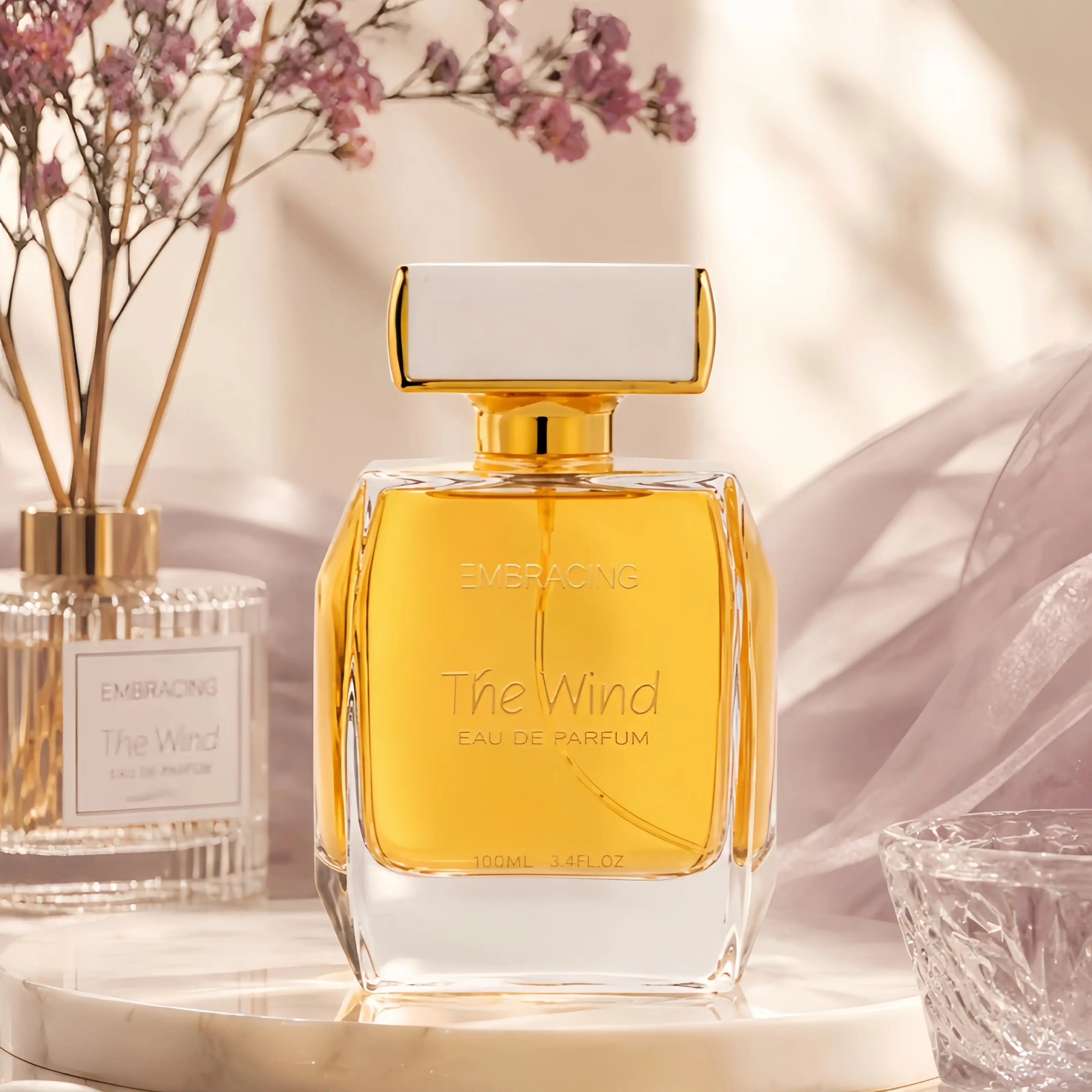 Women’s Long-Lasting 100ml/3.4oz Eau de Parfum - Layered Floral Scent with Orange Blossom, Jasmine, Tonka Bean, Almond Candy, Vanilla - Unisex Elegant Fragrance for Dating, Daily Wear, Ideal Gift