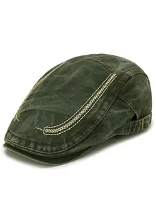 Men's Newsboy Caps Washing Cooling Lightweight Scally Cap for Men Adjustable Flat Cap, Adjustable Hat