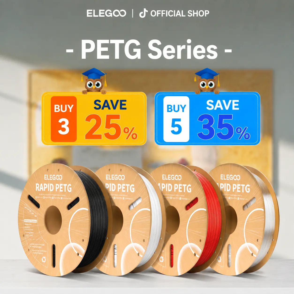 ELEGOO Rapid PETG Filament 1.75mm 1KG for 3D Printer, PETG/RAPID PETG tiktokshopbacktoschool,back to school,back to school haul ELEGOO Rapid PETG Filament 1.75mm 1KG for 3D Printer, PETG/RAPID PETG tiktokshopbacktoschool,back to school,back to school haul