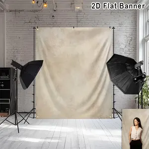 2D Flat Banner, 1pc Vintage Gradient Color Backdrop - Beige to Brown Ombre, Polyester Photography Background for Birthdays, Weddings, Portraits, and Events, Perfect for Photo Booths and Studio Props, Photo Booth Backdrop | Vintage Gradient Design