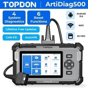 TOPDON AD500 OBD2 Scanner Code Reader with AutoVIN Oil Reset Throttle Adaptation for Engine ABS SRS Transmission Diagnostic Tool Lifetime Free WiFi Updates