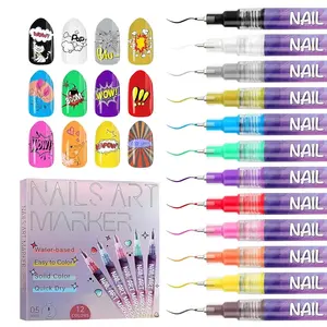 [Interesting gifts] Nail Art Pens Set,12 Color DIY Nail Art Painting Pen,DIY Nail Art For Women & Girls, Nail Art Care Tools, Nail Care Kit,Birthday Gifts Manicure，Valentines DIY