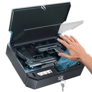 【XEGIS SAFE】Palm Vein Biometric Gun Safe - 10-Year Investment: End Fingerprint Failures! Meets CPSC/ATF Stds & Childproof | 0.1s Contactless Access | Unlocks in Darkness | Pistol Safe for Nightstand, Car, Home