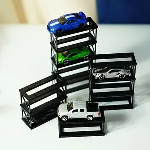 A storage rack suitable for 1:64 scale and 1:43 scale car models. It is designed based on the real three-dimensional parking rack and is used for displaying and storing car models. Display Container Durable Holder
