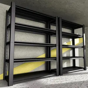 Heavy-Duty Industrial Rectangle Metal Storage Rack, 5-Layer Adjustable Garage Shelf (Above 25 kg Capacity, Expandable), Multi-Use Unit for Garages, Basements, Kids’ Toy Organization
