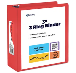 3″ Slant-D Ring View Binder With 2 Pockets