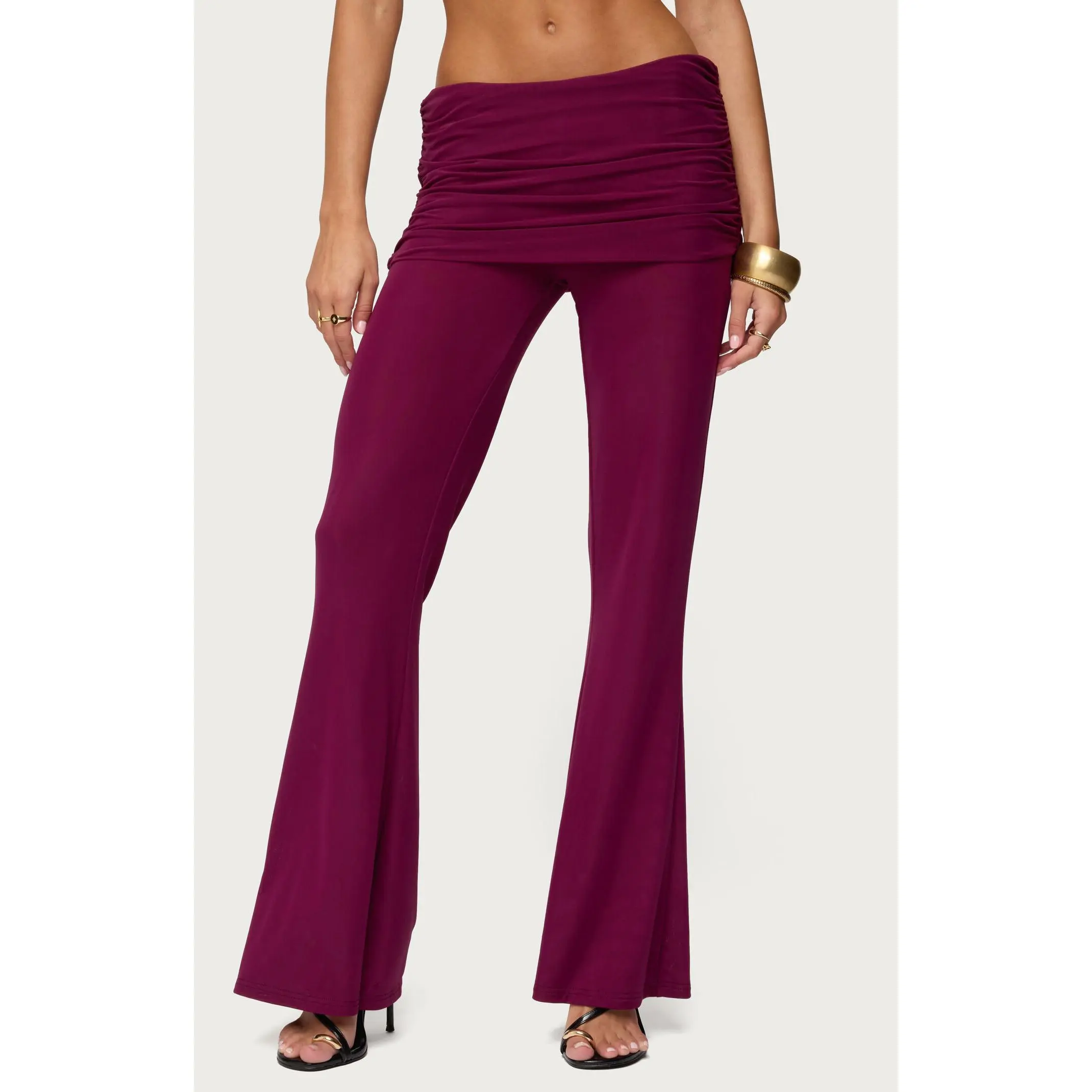 Edikted Women's Halli Fold Over Mini Skirt Pants