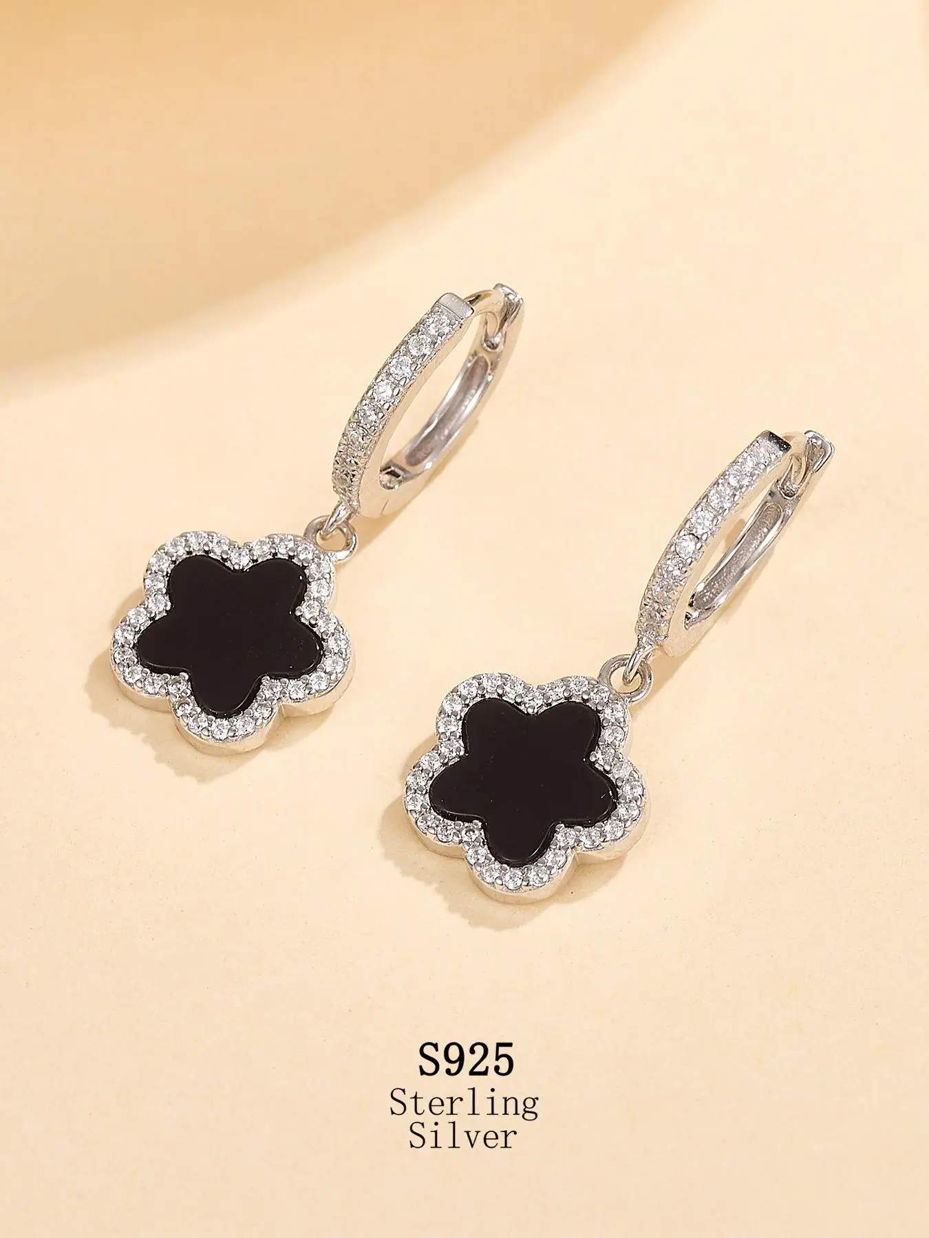 925 Sterling Silver Flower Design Earrings, Fashion Elegant Jewelry for Women, Casual Jewelry for Party Decor, Trendy Exquisite Jewelry for Birthday G