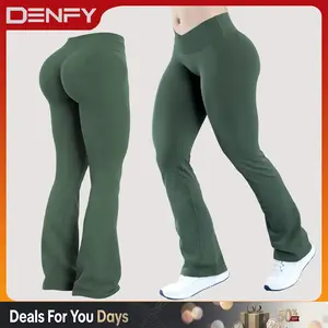 DENFY Vision Flares Fitness BBL Leggings Gymwear Activewear Women Seamless Pants Butt Lifting Crossover V-shape