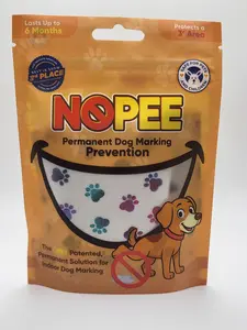 NOPEE The ONLY Patented Permanent Solution for Indoor Dog Marking. Double Layer Fabric Bag White with Rainbow Paws Lasts 3 to 6 Months Prevents Dog Marking Includes 1 Bag