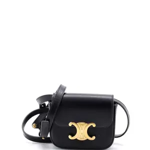 Pre-owned Celine material Messenger Bags Triomphe Shoulder Bag Smooth Calfskin Mini by Rebag