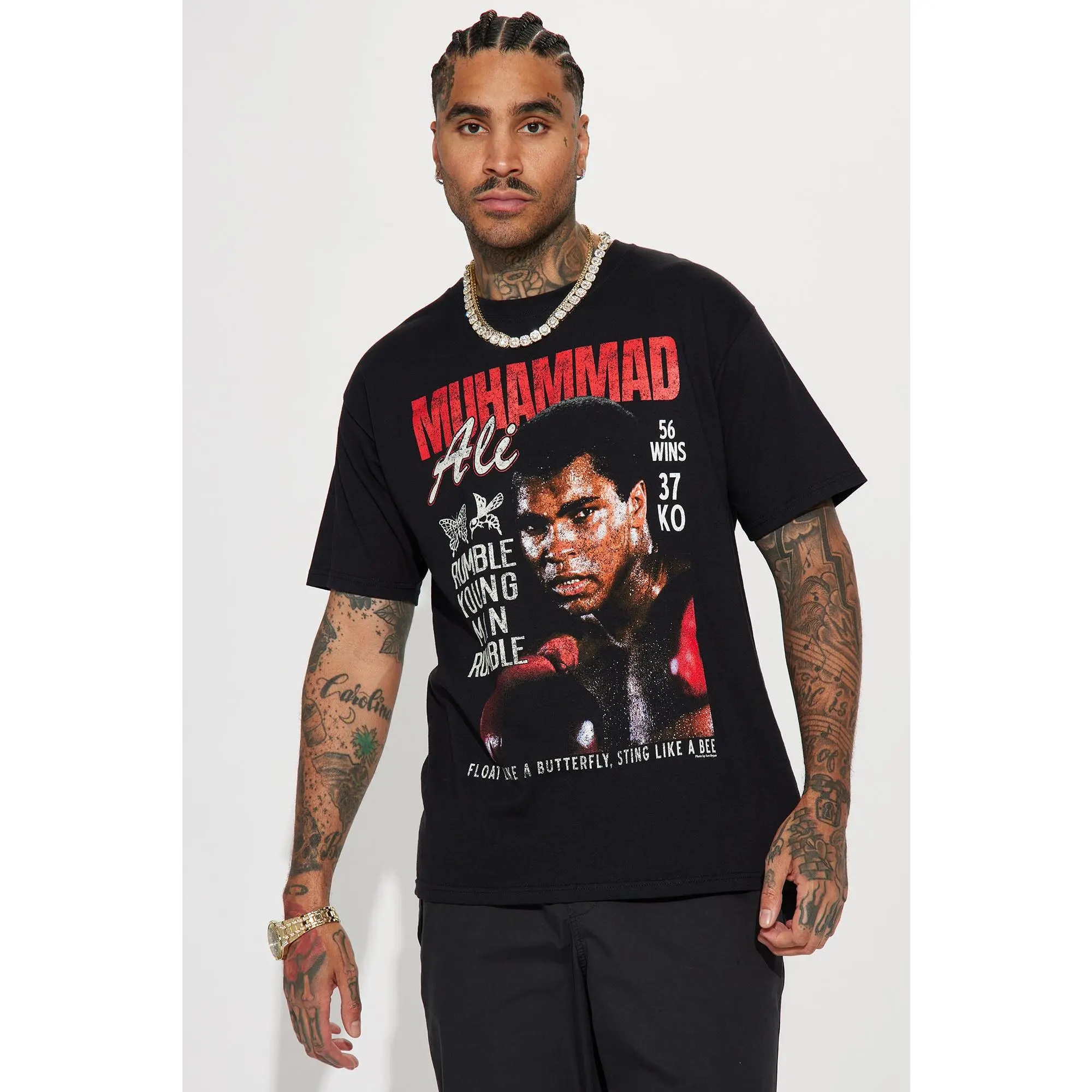 Muhammad Ali Rumble Short Sleeve Tee - Black