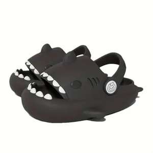Cloud Shark Slides Non - Slip EVA Slippers Comfy Cushioned Thick Sole Lightweight Breathable Indoor Outdoor Use for Kids Children Playful Footwear