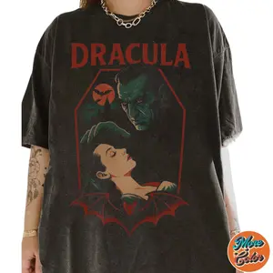 Dracula Horror T-shirt, Gothic Dark Romance Vintage Sweatshirt, Cotton Unisex T-shirt, Crew Neck, Size S- 3xl, Menswear Top, Womenswear Top Underwear Streetwear