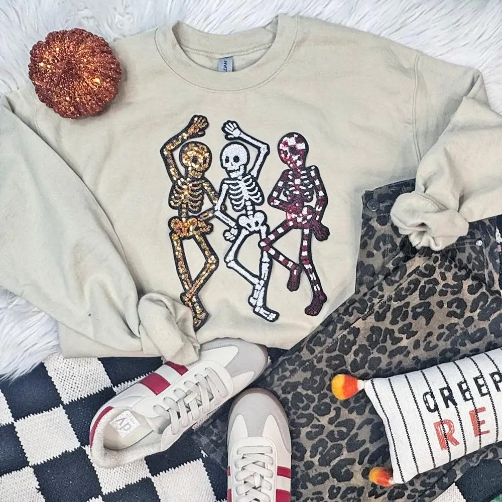 Sequins Dancing Skeletons Sequins Patch