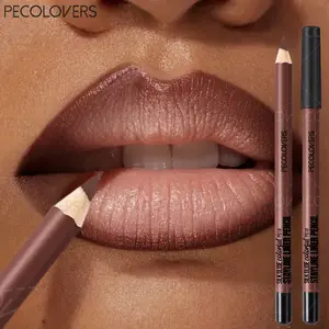 1Pc Smooth Lip Liner - Waterproof Lip Pen, Long-Lasting For Daily Makeup, Nude And Brown, Lip Cosmetic, Makeup Lipliner