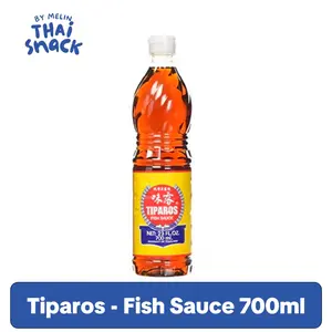 Tiparos Fish Sauce, 700ml, Ambient/Room Temp - Authentic Thai Cooking Sauce for Flavoring, Dip Seasoning