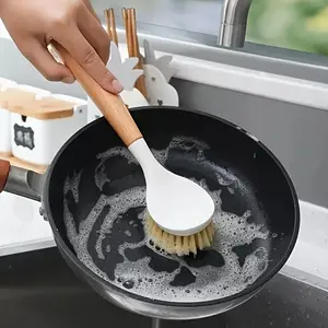 1pc, Multifunctional Long-Handled Kitchen Cleaning Brush - Durable Bristles, Suitable for Pots, Dishes, And Pans - Ideal for Use in Bathrooms, Bedrooms, Living Rooms, And Outdoors, Powerful Kitchen Cleaning Brush