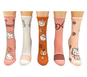 Hello Kitty Ladies' Harvest Cheer Set of 5 MidCrew Socks