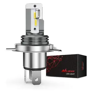 Nilight 20035H NIXMEN H4/HS1 LED Motorcycle Headlight Bulb CSP Chips 6000K 9003 HB2 Hi/Lo Beam Light Conversion Kit for Motorbike, Led Headlight Bulb, Dual Beam Modes