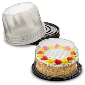 MT Products PET Plastic Cake Container with Clear Dome Lid