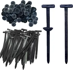 100PCS Nylon Universal Cable Tie Buckle, Heavy Duty Self-Locking Nylon Zip Ties Holder, Cable Tie Buckle Zip Tie, Zipper Clips, Multipurpose Plastic Cable Ties Tool for Car Daily Repair Quick Fix