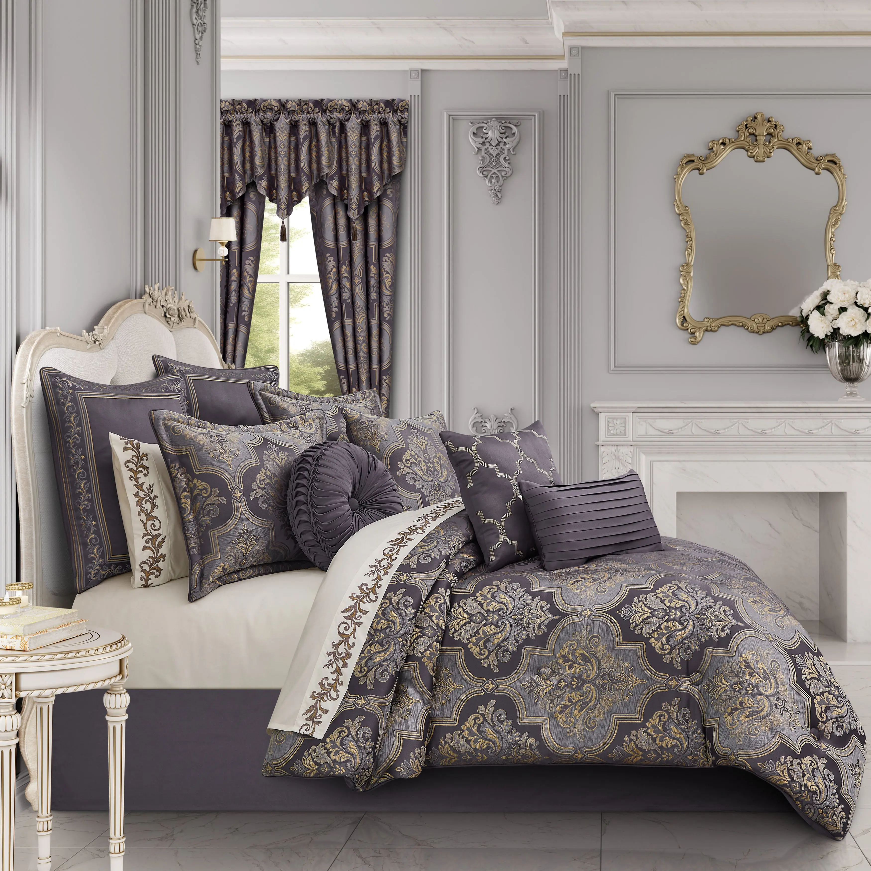 Manchester Lavender 4 Piece Comforter Set