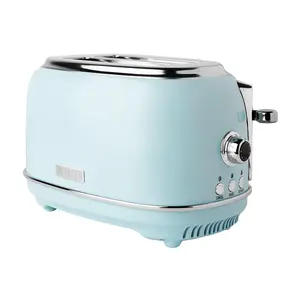 Haden 75027 Heritage 2 Slice Wide Slot Stainless Steel Bread Toaster, Turquoise