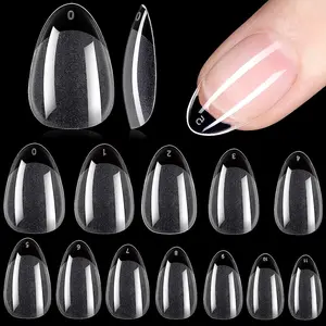 Extra Short Clear Nail Tips, 240pcs/set Half Matte Pre-Buff Fake Acrylic Nails, Stylish Acrylic Nails, Soft Gel Nail Tips, Christmas Gift, Acrylic Press Nails, Nail Extensions, DIY Friendly Nail Kit Acrylic Set, Nail Art Supplies