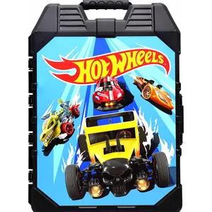 Tara Toys Hot Wheels 48-Car Storage Case – Durable Plastic Carrying Case with Handle for Die-Cast Toy Cars, Fits 1:64 Scale Vehicles, Organizer for Kids Travel & Display