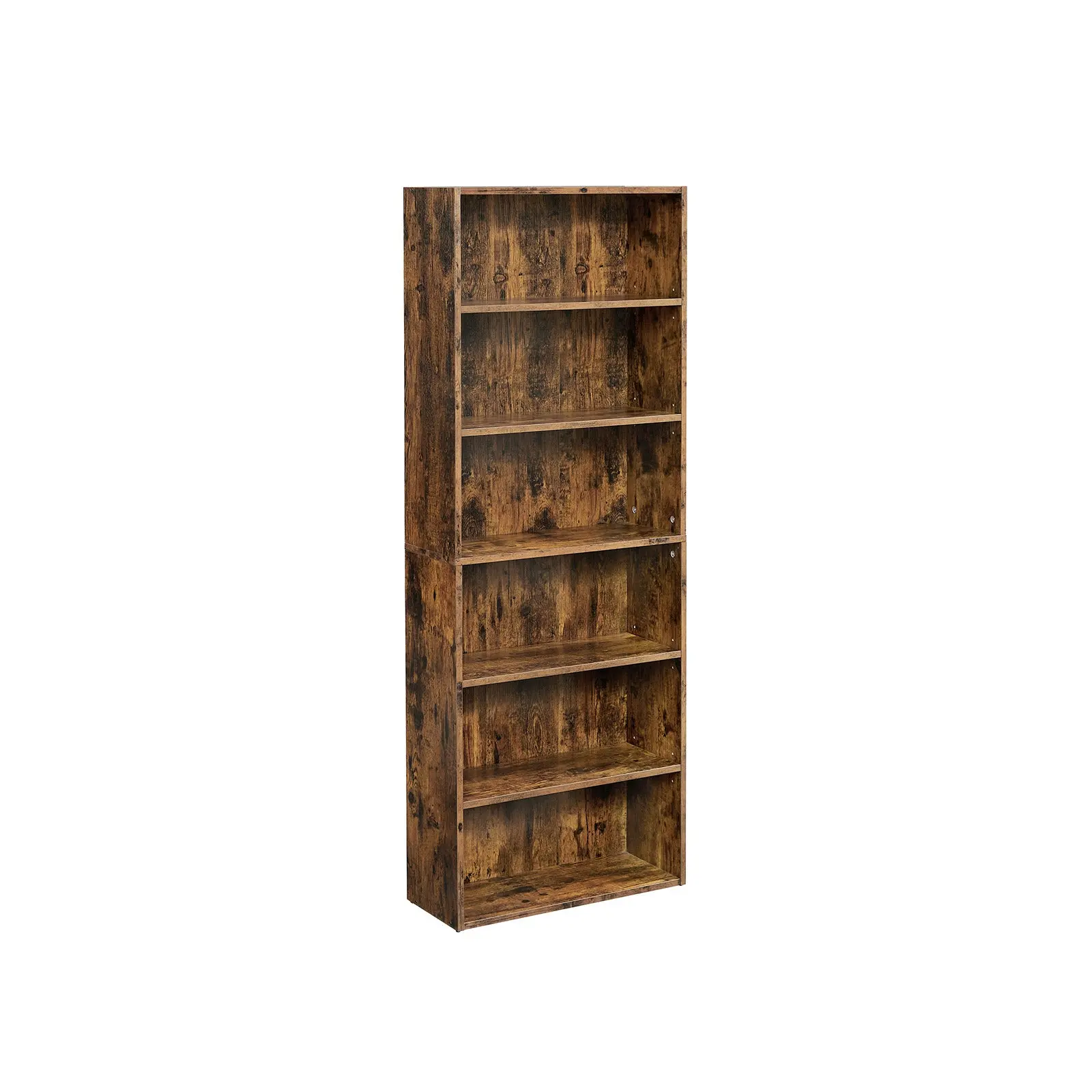 VASAGLE Stackable Bookshelf, 23.6 in Wide 6-Tier Open Bookcase with Adjustable Storage Shelves, Floor-Standing Space-Saving Furniture for Book Nook, Collectibles & Small Room Ideas