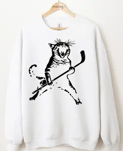 Hockey Cat Graphic Top