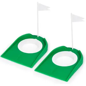 Plastic Golf Putting Cup with Flag, Golf Practice Training Aids Putting Hole for Kids Adults, Indoor Outdoor Practice for Home Office Garage Yard