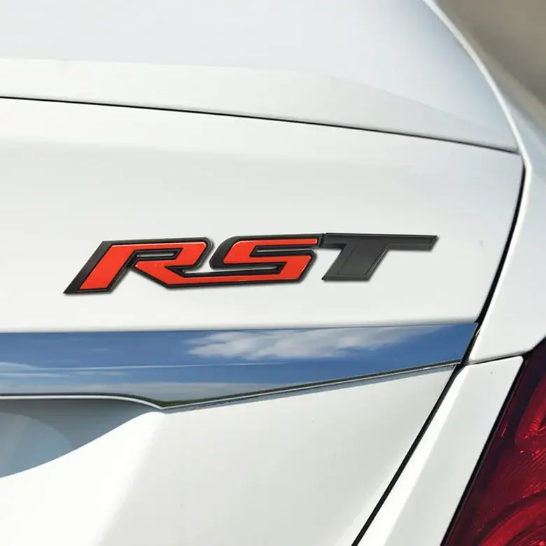 3D Tailgate Badge Emblem - Automotive Decals Car Decals Replacement Exterior Accessory, Easy-Install RST Look Truck Decor for Chevrolet 2022+ Silverado 1500, Badges Decals