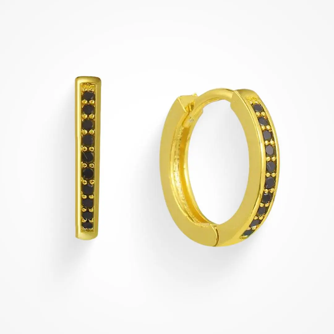 EVRY JEWELS Gold or Silver Plated Women's Eternity Earrings