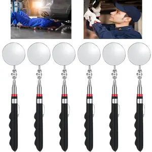 6Pcs/Set Telescoping Inspection Mirror,Retractable 30 Inch Mechanical Mirror Tool,Under Vehicle Inspection Mirror,Car Visual Reflector,Christmas Party Gifts,Hand Tools Kits
