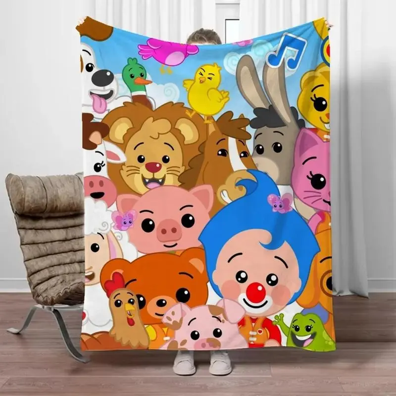 Plim Plim Blanket Cozy cartoon blanket with Plim Plim enjoying a fun circus ride, flannel material makes Gifts for children