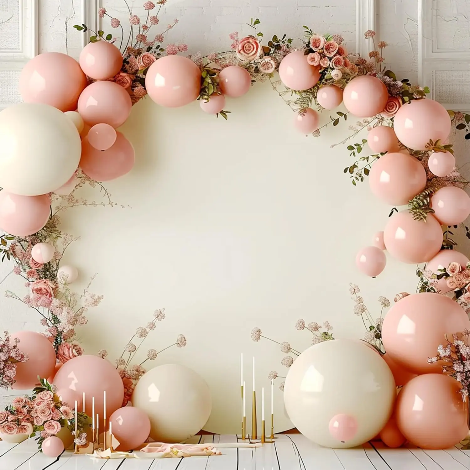 7.2FT Cozy Lightweight Round Backdrop Cover for 5-7.2ft Circle Arch Stand - Adjustable, Wrinkle-Free Balloon & Photography Background for Wedding, Birthday Party Decor