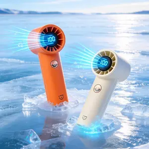 Light as 2 eggs 🥚🥚 but blows like a storm 🌪️ 95g handheld fan, Portable Cooling Fan, 4 speeds, 2000mAh, digital display, Type-C rechargeable. Summer’s over for the heat 😎