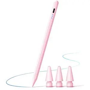 Stylus Pen for iPad 9th&10th Generation - iPad Pencil 2nd Generation, Fast Charge Active Pencil Compatible with 2018-2023 Apple iPad Pro11&12.9 inch, iPad Air 3/4,iPad 6/7/8/9/10,iPad Mini 5/6 Gen-Pink 3 in 1