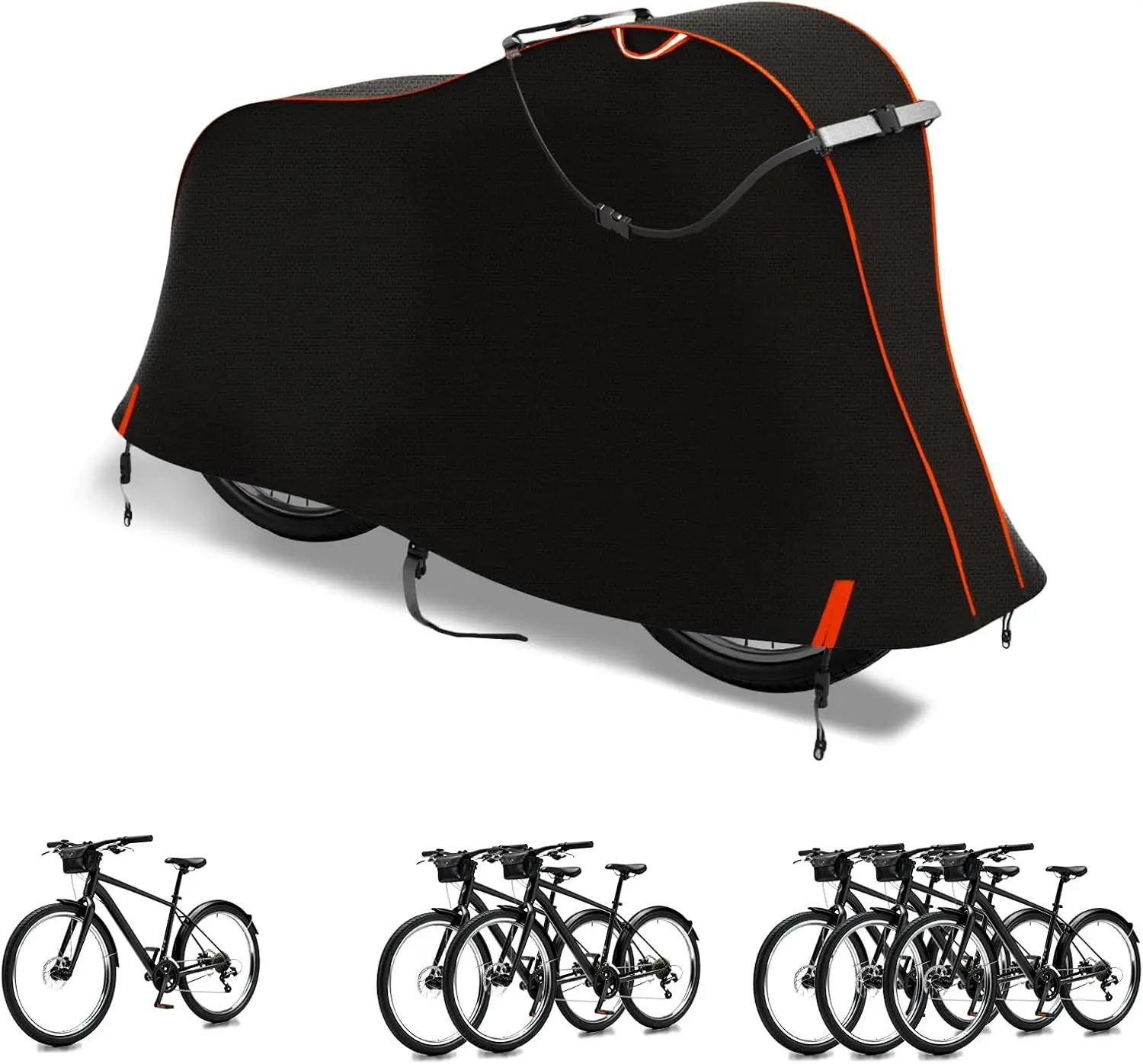 900D Heavy Duty Waterproof Bike Cover for 1/2/3 Bikes Outdoor Bicycle Storage Protection Against Snow Rain for eBike Mountain Road Hybrid Scooter Beach Cruiser(XL-2Bike Cover)