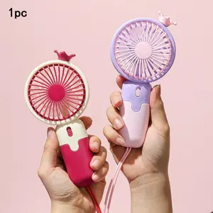 1pc Portable Foldable Handheld Fan USB Rechargeable Mini Desk Fan, Perfect Gift for Friends, Summer Cooling, Ideal for Camping Picnic Travel